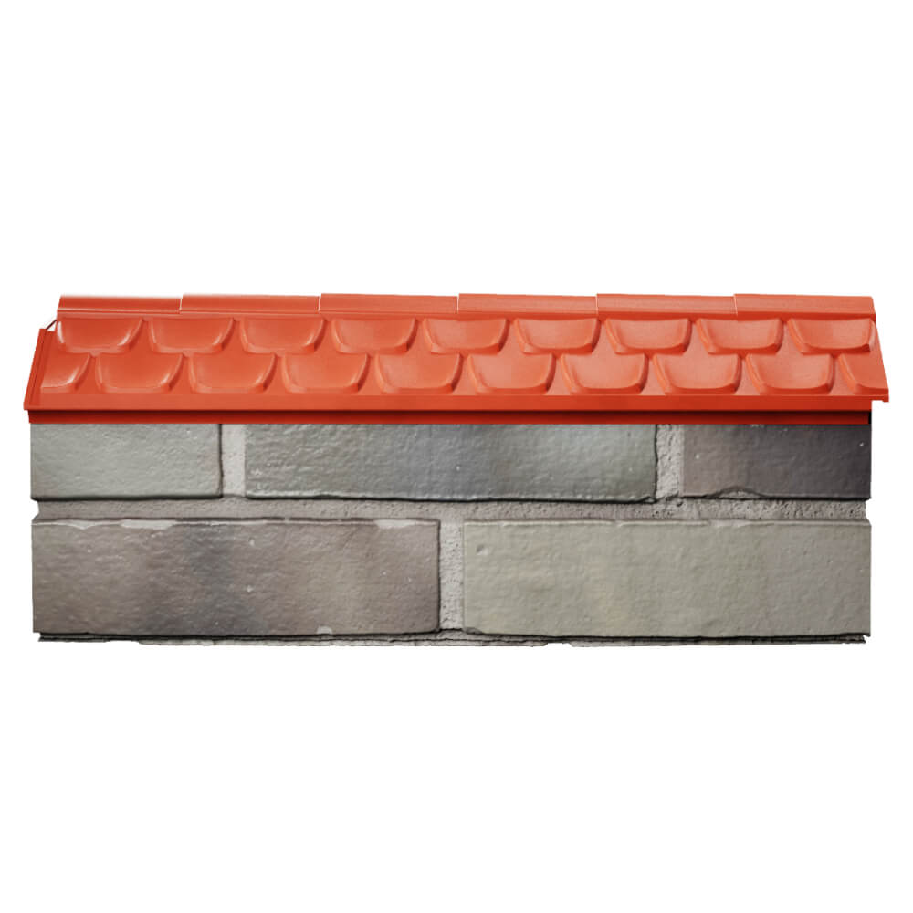 Парапет Zking Эльбрус Красный с посадкой на 0.5 кирпича (130мм) в Кириши фото