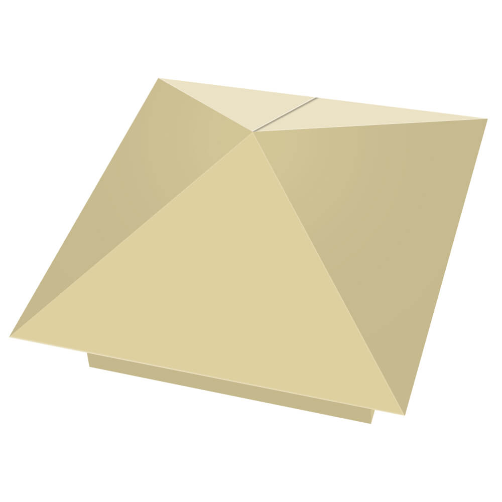 Колпак металлический 400х400мм RAL1014 Бежевый заборный Кириши фото