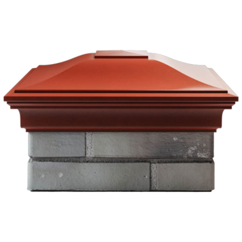 Колпак Zking Монблан Красный на столб 1.5х1.5 кирпича (385х385мм) Кириши фото