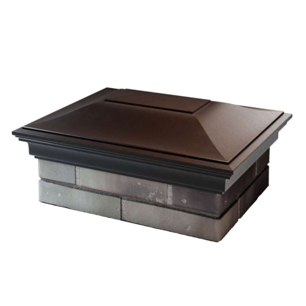 Колпак Zking Монблан Коричневый на столб 2х1.5 кирпича (515х385мм) в Кириши фото