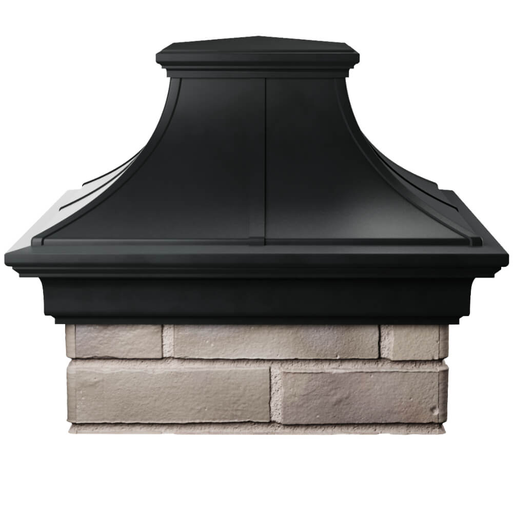 Колпак Zking Монблан Премиум Черный на столб 1.5х1.5 кирпича (385х385мм) Кириши фото