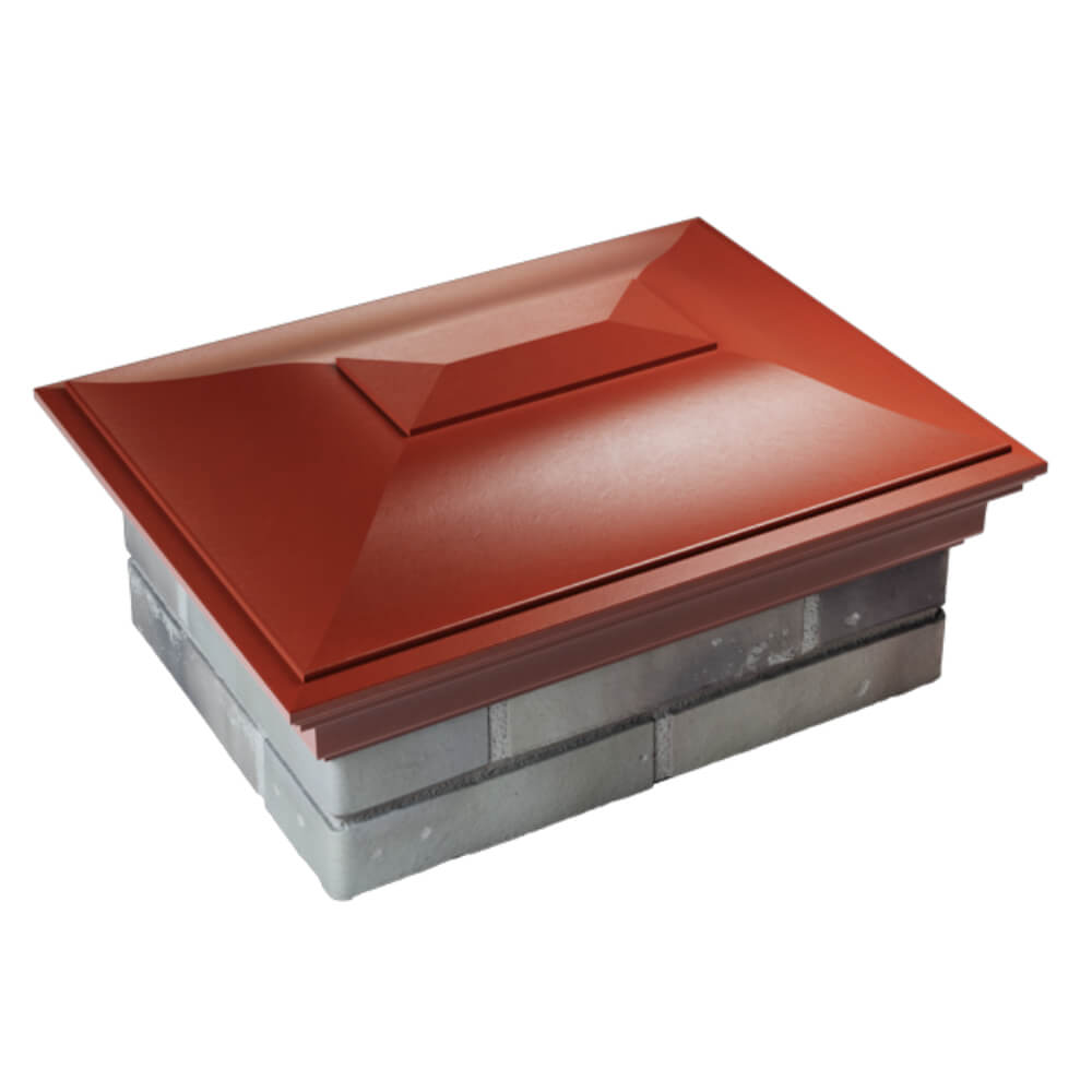 Колпак Zking Монблан Красный на столб 2х1.5 кирпича (515х385мм) Кириши фото