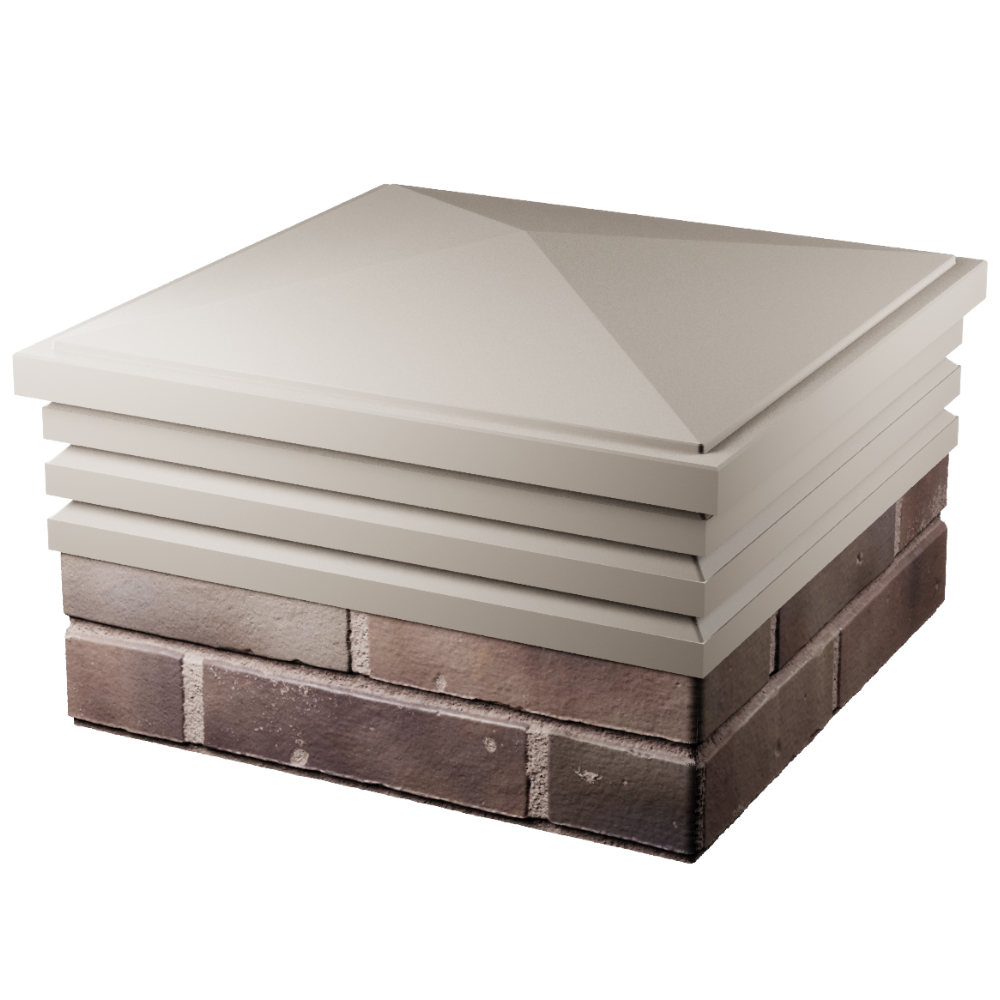 Колпак Zking Бона ХайТек Бежевый на столб 2х2 кирпича (513х513мм) в Кириши фото