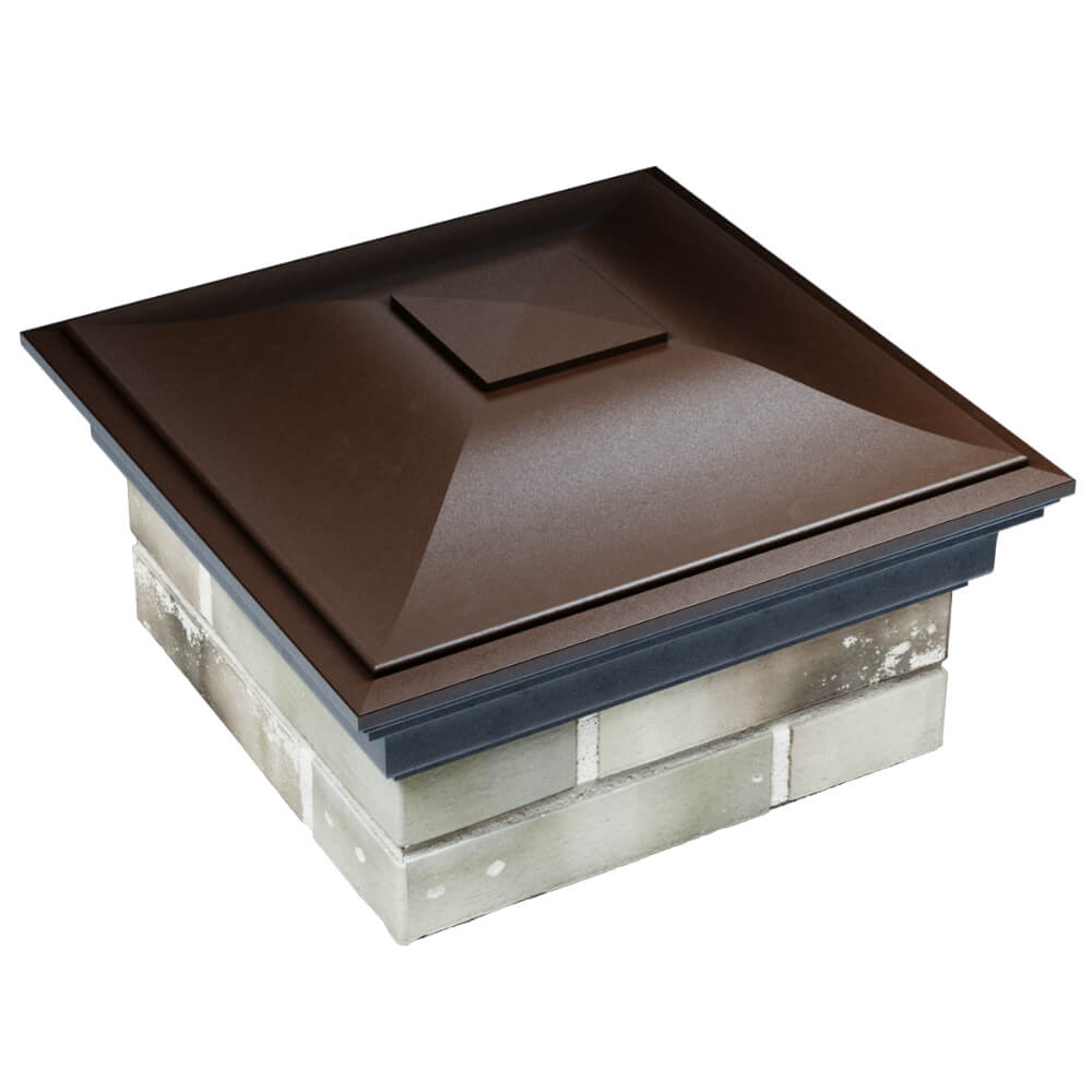 Колпак Zking Монблан Коричневый на столб 1.5х1.5 кирпича (385х385мм) в Кириши фото