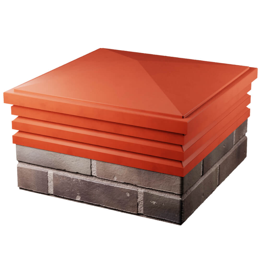 Колпак Zking Бона ХайТек Красный на столб 2х2 кирпича (513х513мм) в Кириши фото