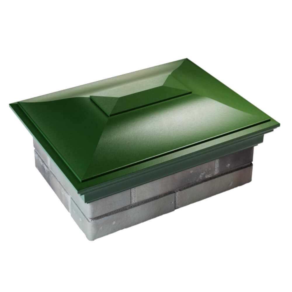 Колпак Zking Монблан Зеленый на столб 2х1.5 кирпича (515х385мм) Кириши фото