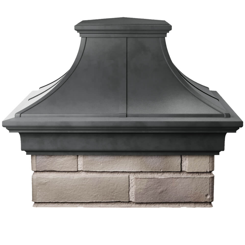 Колпак Zking Монблан Премиум Серый на столб 1.5х1.5 кирпича (385х385мм) Кириши фото