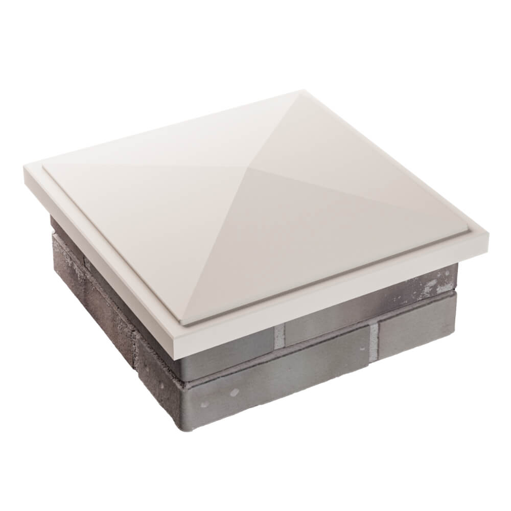 Колпак Zking БонаМоно Бежевый на столб 1.5х1.5 кирпича (385х385, 400х400мм) в Кириши фото