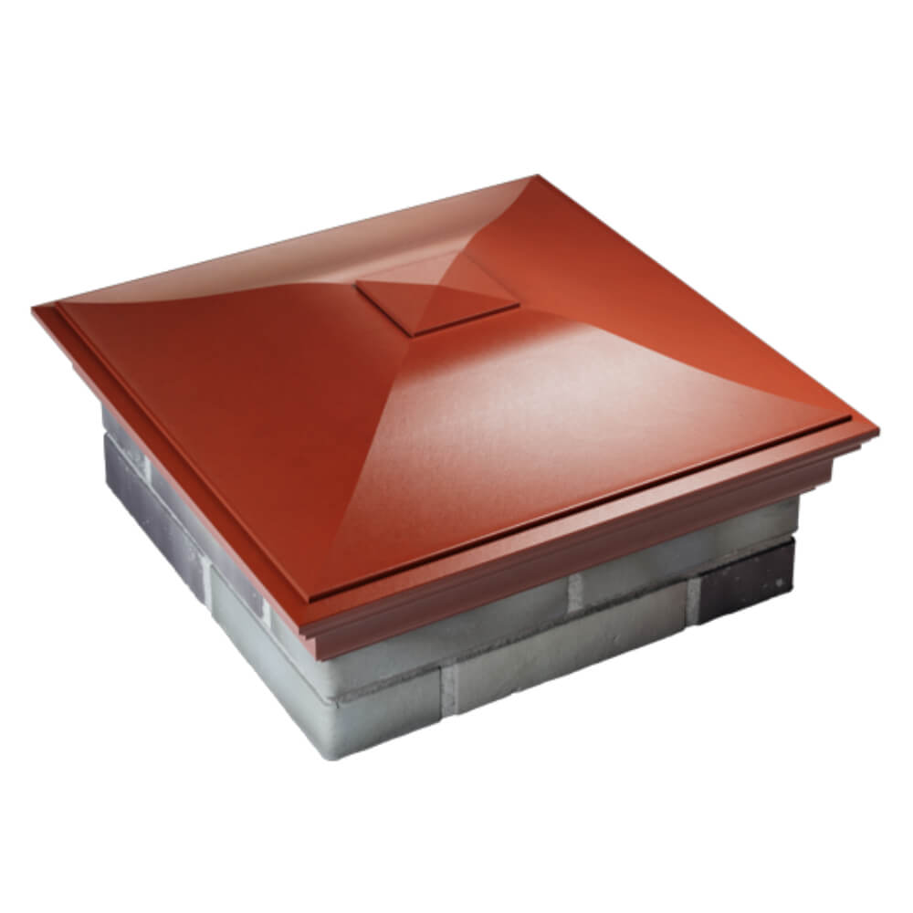 Колпак Zking Монблан Красный на столб 2х2 кирпича (515х515мм) Кириши фото