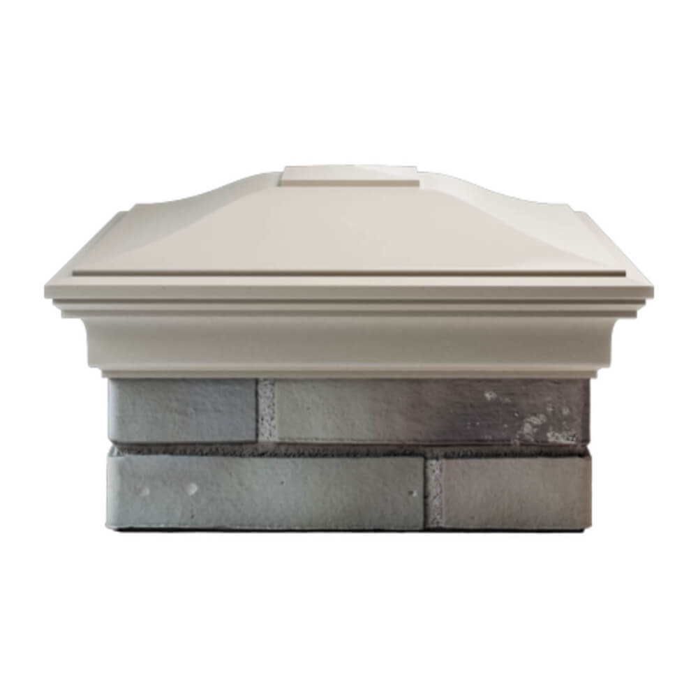 Колпак Zking Монблан Бежевый на столб 1.5х1.5 еврокирпича 0.7НФ (355х355мм) Кириши фото