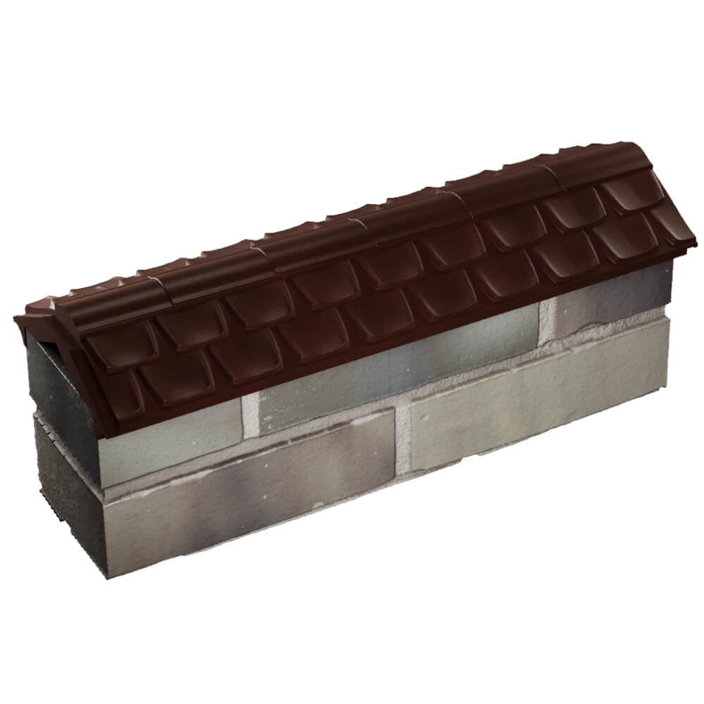 Парапет Zking Эльбрус Коричневый с посадкой на 0.5 кирпича (130мм) в Кириши фото