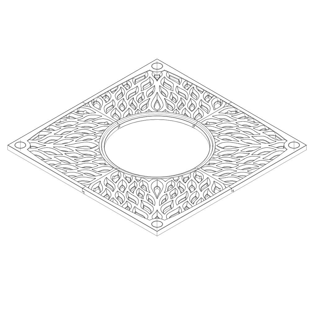 Приствольная решетка для дерева ZKING CRUST 2х2м Черная в Кириши фото