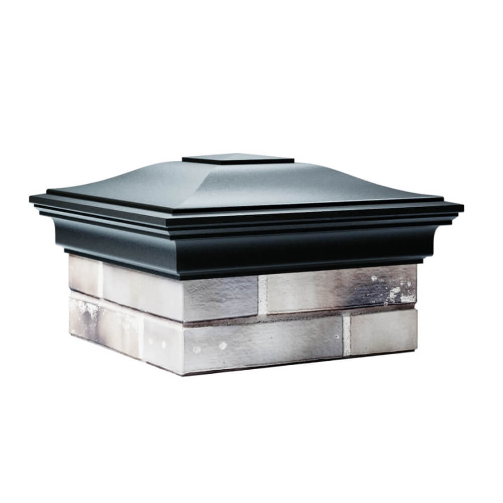 Колпак Zking Монблан Черный на столб 1.5х1.5 еврокирпича 0.7НФ (355х355мм) в Кириши фото