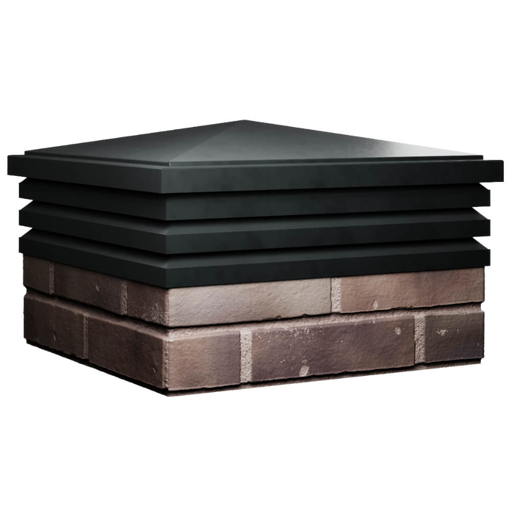 Колпак Zking Бона ХайТек Черный на столб 2х2 кирпича (513х513мм) в Кириши фото