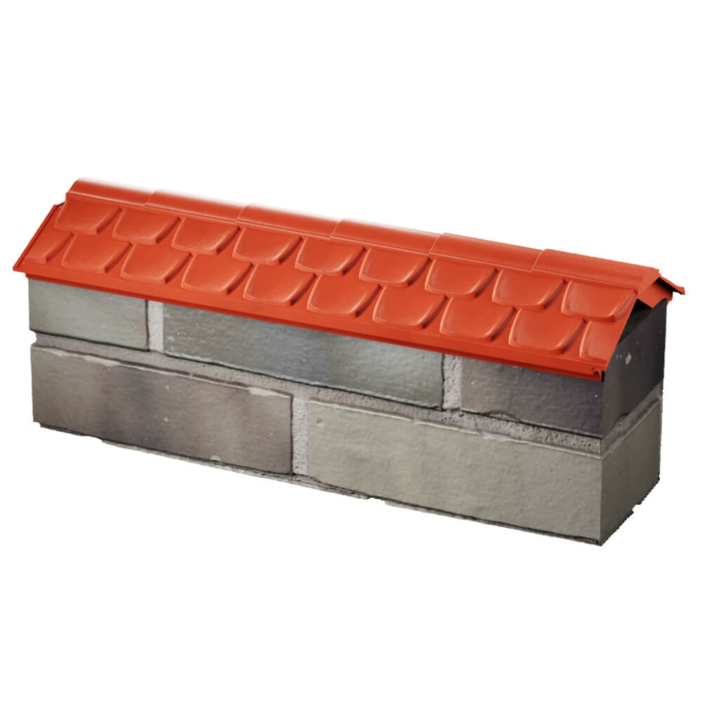 Парапет Zking Эльбрус Красный с посадкой на 0.5 кирпича (130мм) в Кириши фото