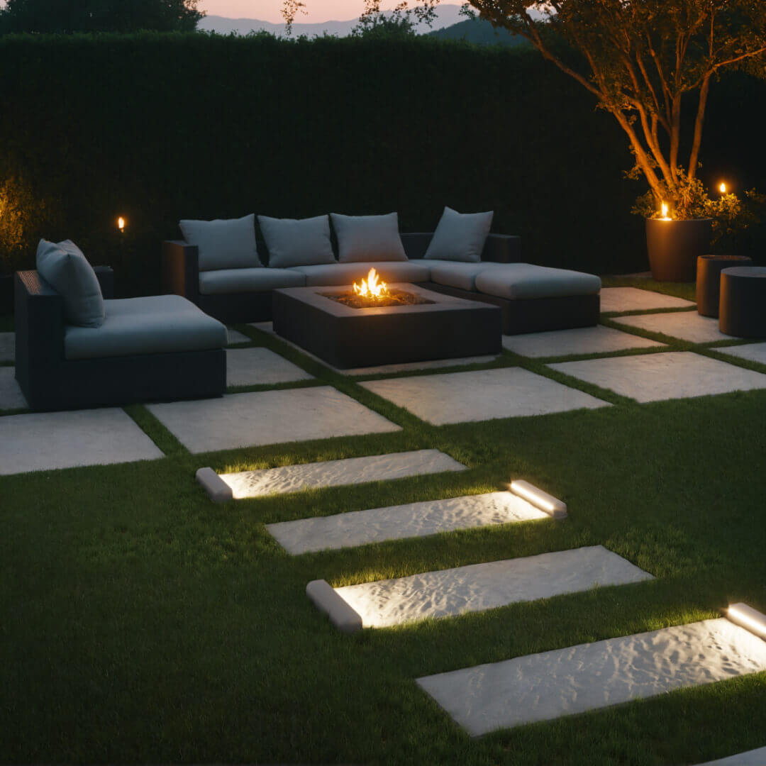 LED Светильник для шаговой плиты STONE Светлая Галька 330х75х98мм в Кириши фото