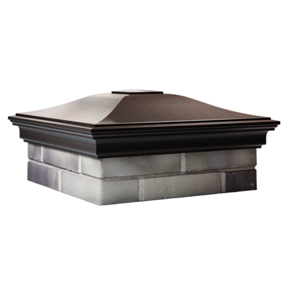 Колпак Zking Монблан Коричневый на столб 2х2 кирпича (515х515мм) в Кириши фото