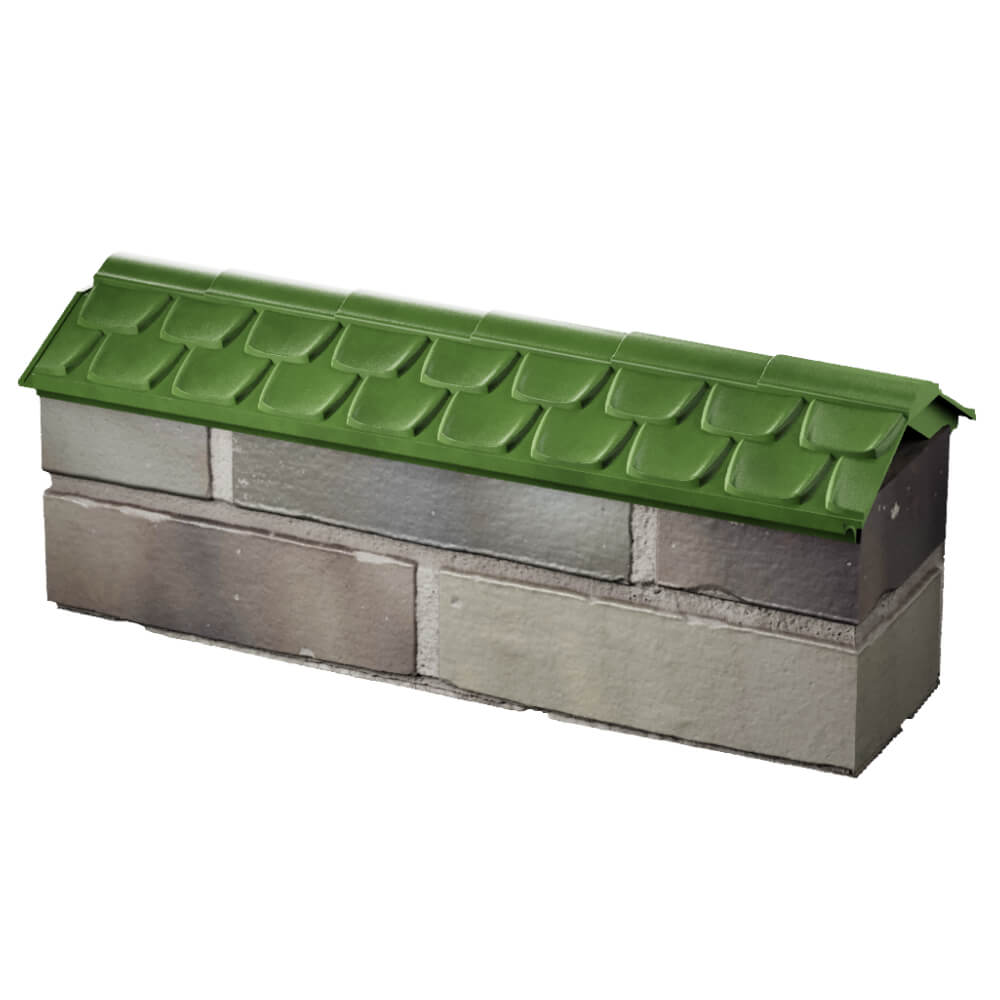 Парапет Zking Эльбрус Зеленый с посадкой на 0.5 кирпича (130мм) в Кириши фото