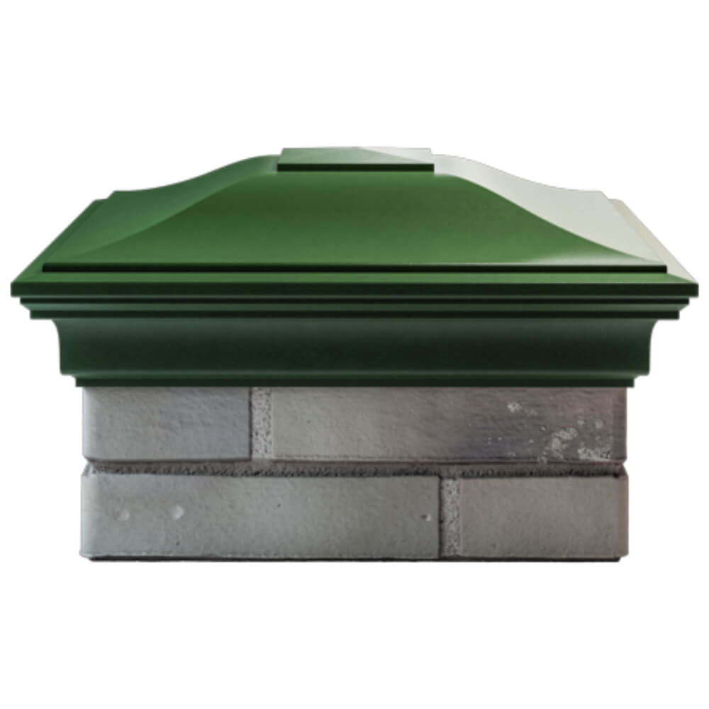 Колпак Zking Монблан Зеленый на столб 1.5х1.5 кирпича (385х385мм) Кириши фото