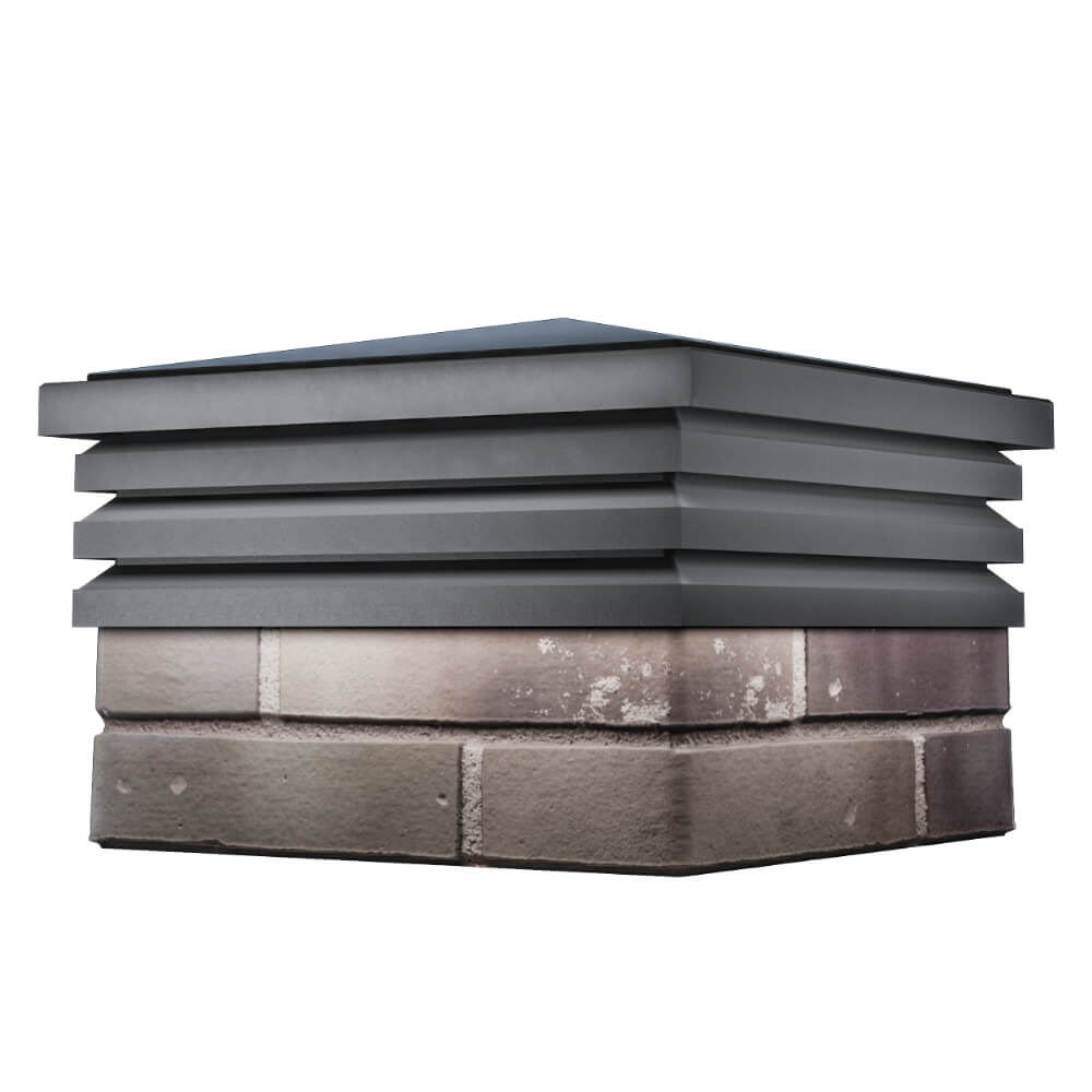 Колпак Zking Бона ХайТек Серый на столб 1.5х1.5 кирпича (385х385мм) в Кириши фото