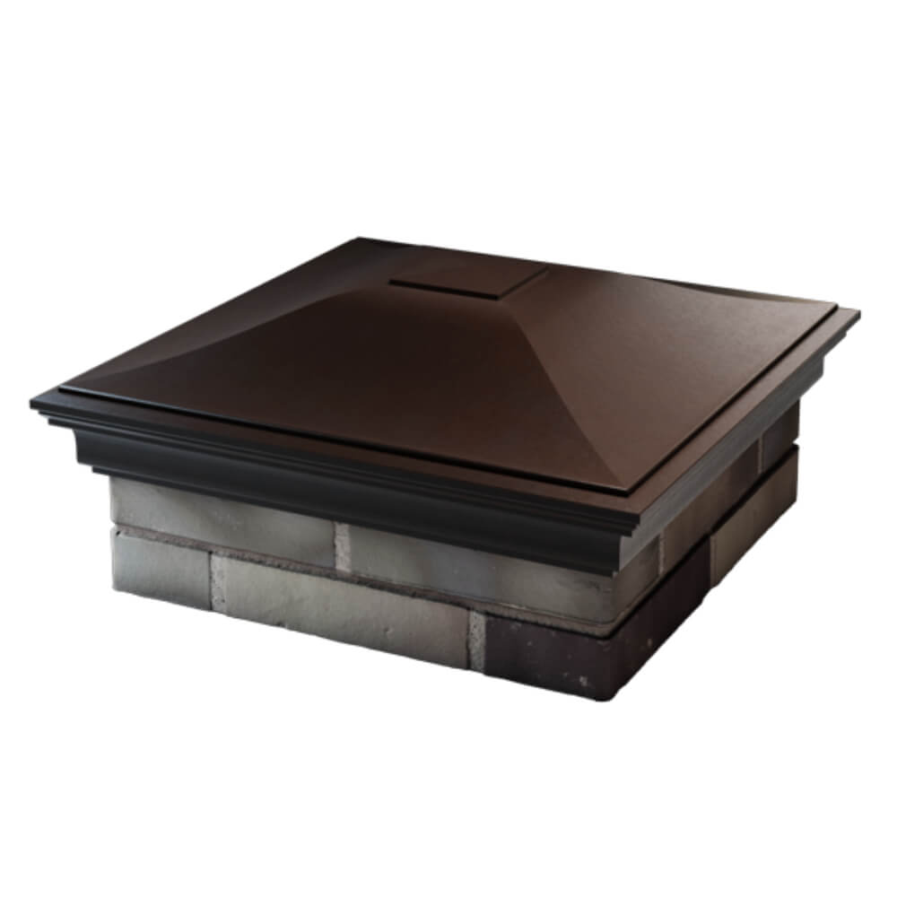 Колпак Zking Монблан Коричневый на столб 2х2 кирпича (515х515мм) в Кириши фото