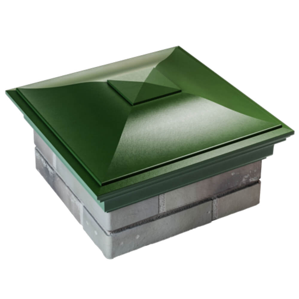 Колпак Zking Монблан Зеленый на столб 1.5х1.5 кирпича (385х385мм) в Кириши фото