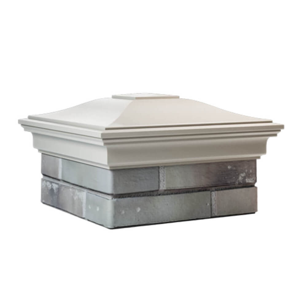 Колпак Zking Монблан Бежевый на столб 1.5х1.5 еврокирпича 0.7НФ (355х355мм) в Кириши фото