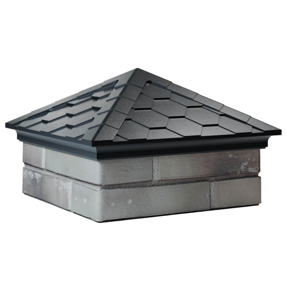 Колпак Zking Эверест Черный на столб 1.5х1.5 кирпича (390х390мм) в Кириши фото