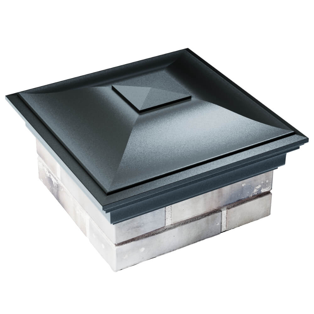 Колпак Zking Монблан Черный на столб 1.5х1.5 кирпича (385х385мм) в Кириши фото