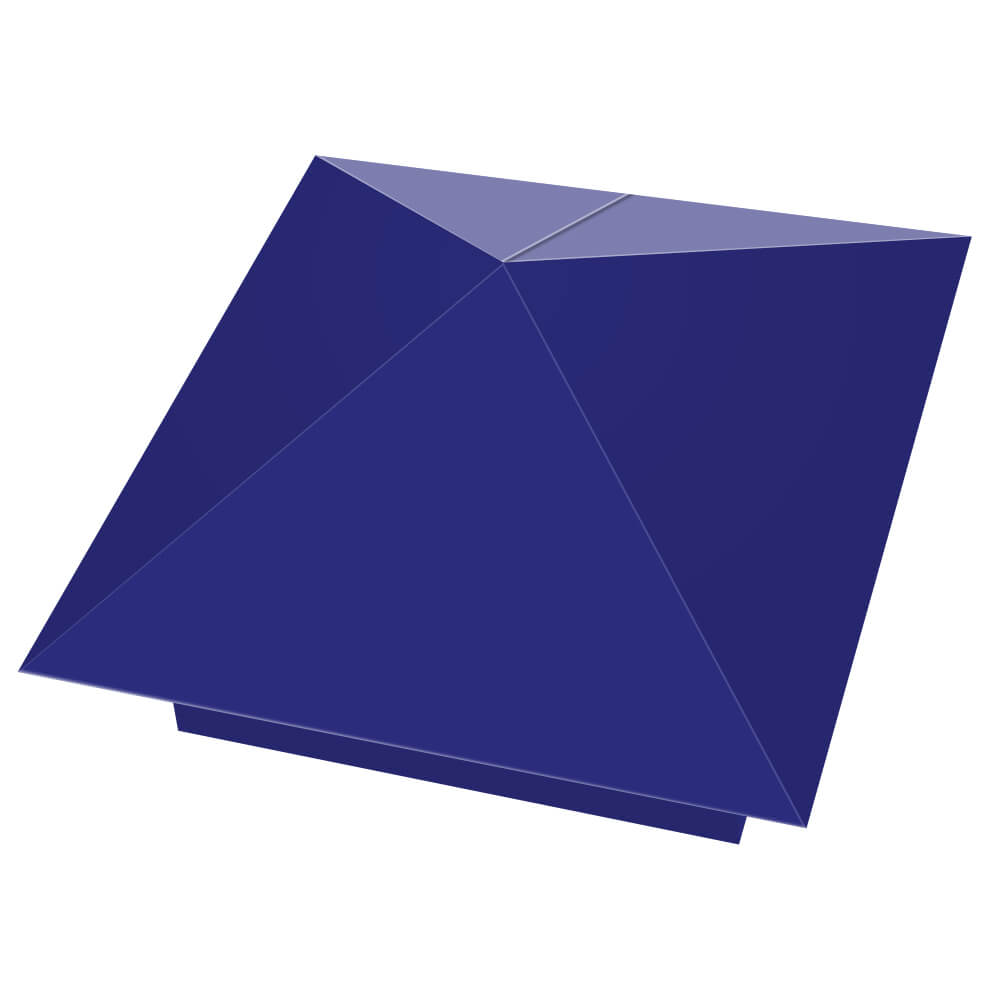 Колпак металлический 400х400мм RAL5002 Синий Ультрамарин заборный Кириши фото