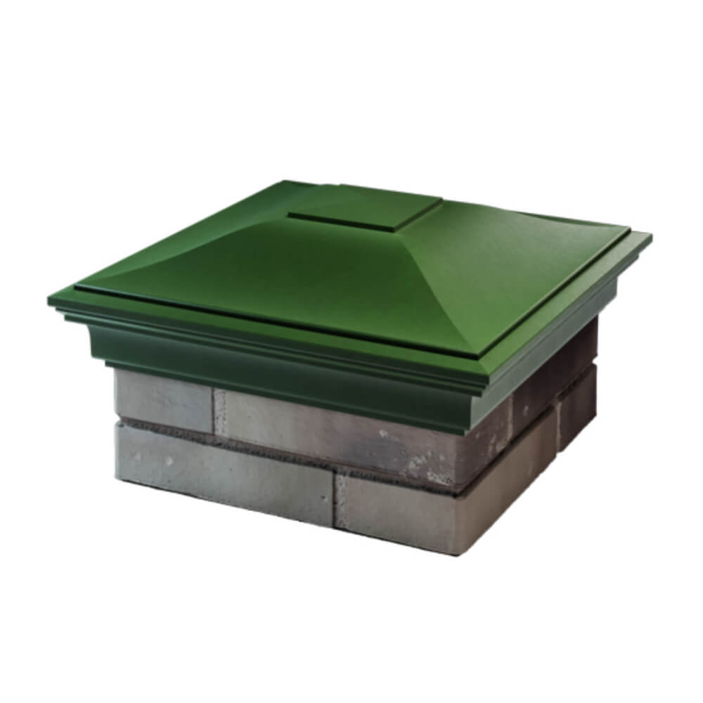 Колпак Zking Монблан Зеленый на столб 1.5х1.5 еврокирпича 0.7НФ (355х355мм) в Кириши фото