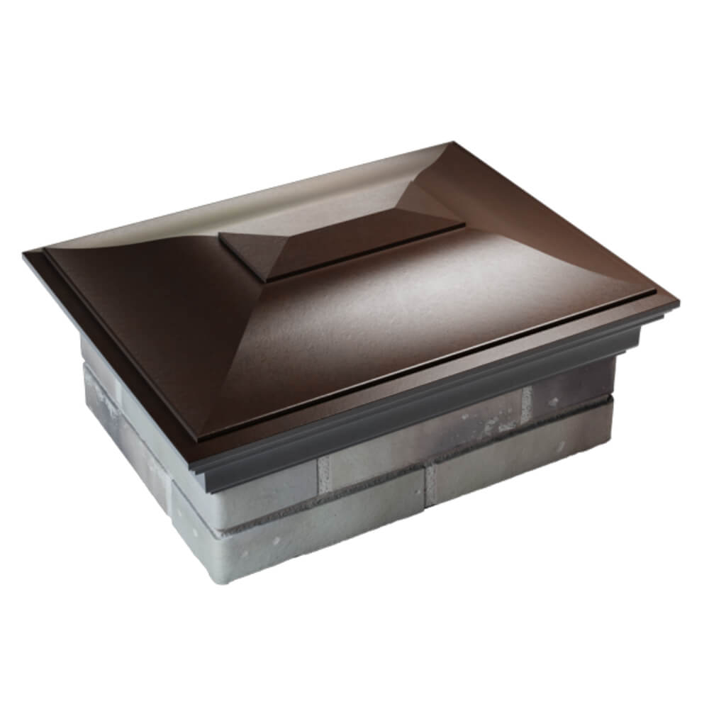 Колпак Zking Монблан Коричневый на столб 2х1.5 кирпича (515х385мм) Кириши фото