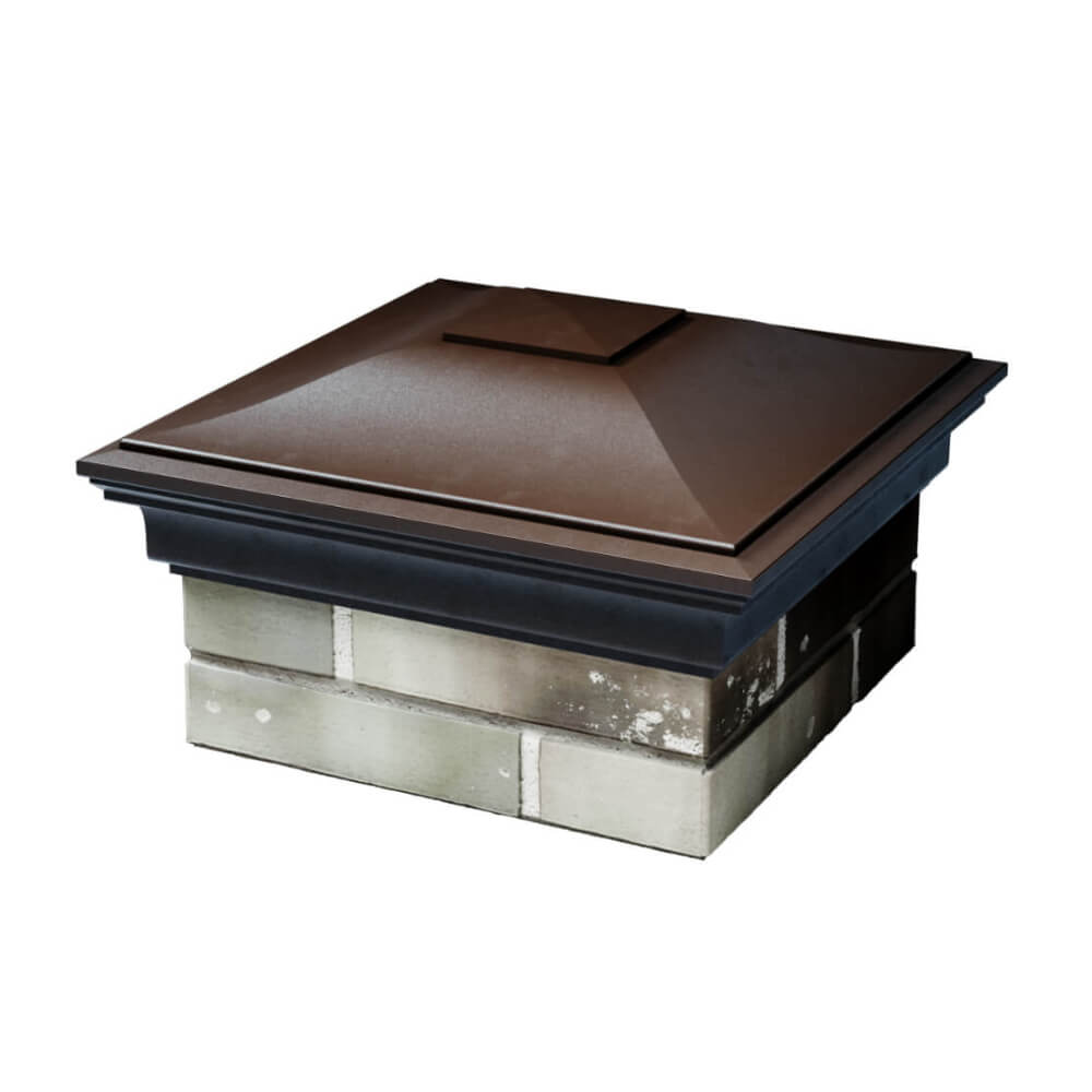 Колпак Zking Монблан Коричневый на столб 1.5х1.5 еврокирпича 0.7НФ (355х355мм) в Кириши фото