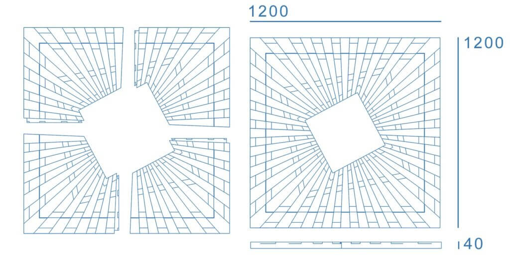 Приствольная решетка для дерева ZKING ATMOSPHERE 1.2х1.2м Бежевая в Кириши фото