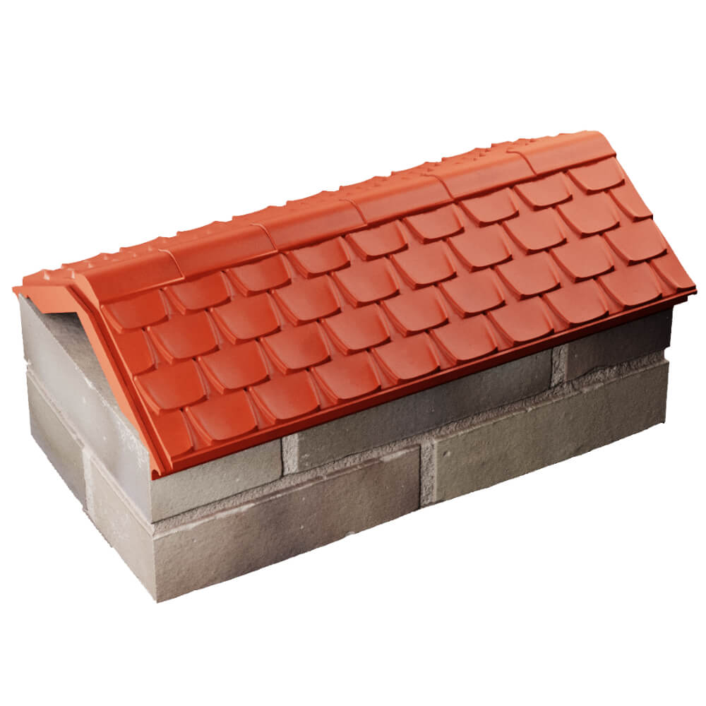 Парапет Zking Эльбрус Красный с посадкой на 1 кирпич (255мм) в Кириши фото