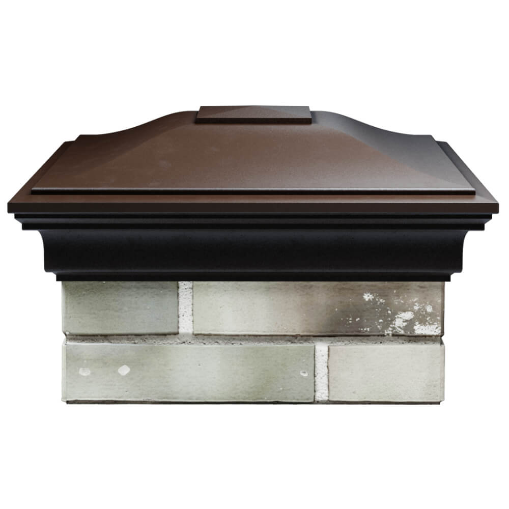 Колпак Zking Монблан Коричневый на столб 1.5х1.5 кирпича (385х385мм) Кириши фото