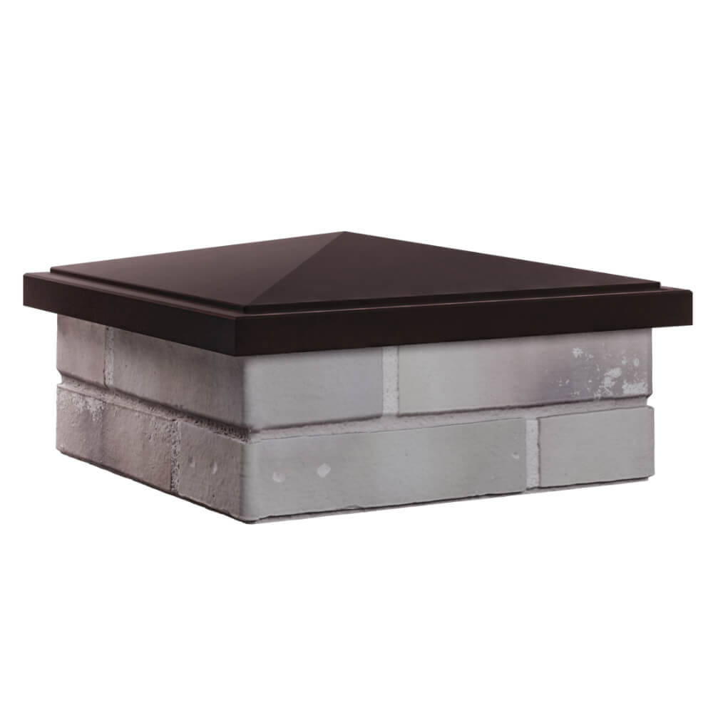 Колпак Zking БонаМоно Коричневый на столб 1.5х1.5 кирпича (385х385, 400х400мм) в Кириши фото