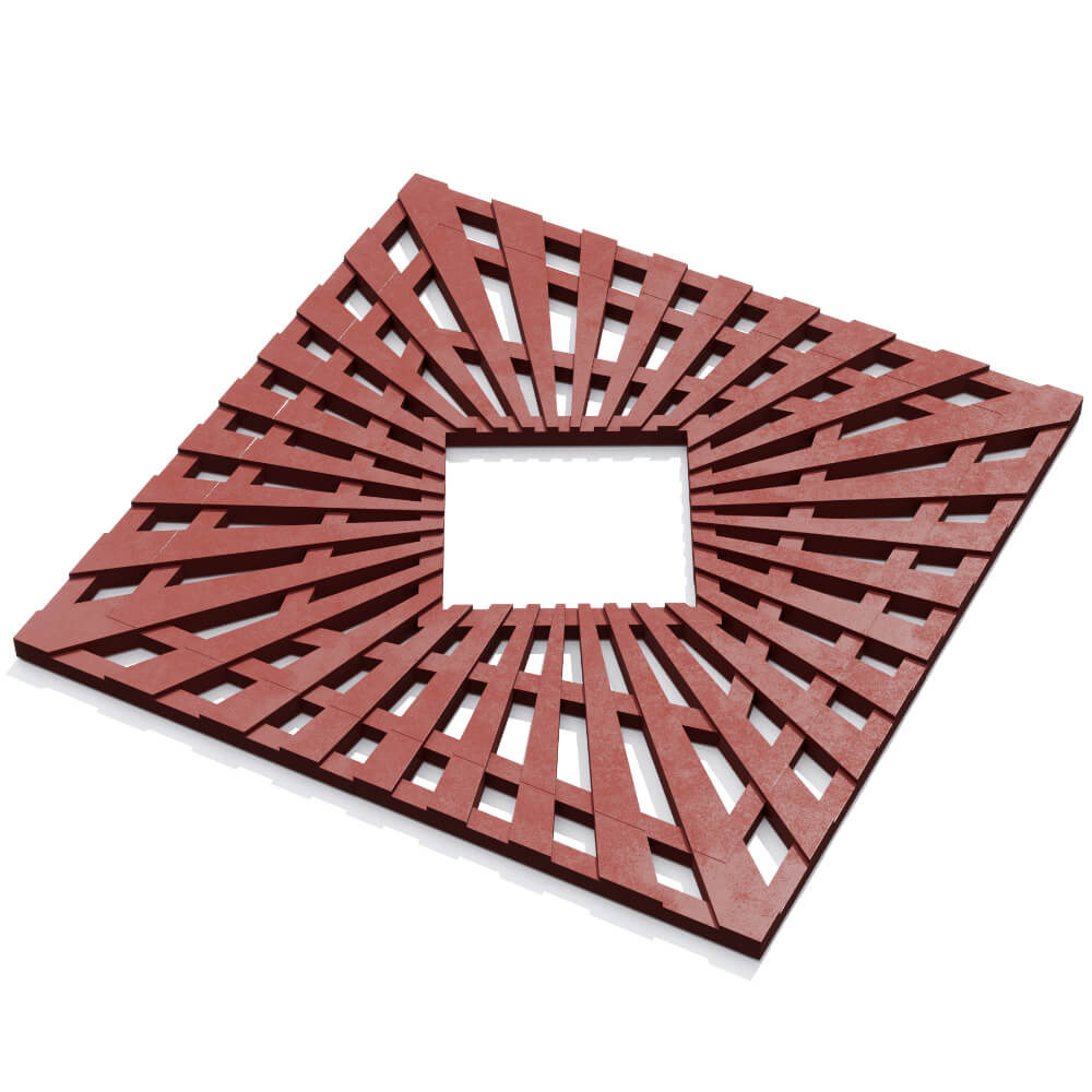 Приствольная решетка для дерева ZKING ATMOSPHERE 1.2х1.2м Красная в Кириши фото