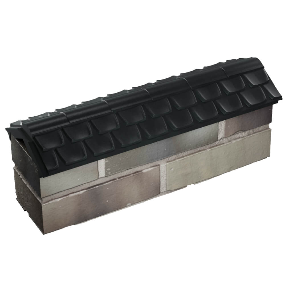 Парапет Zking Эльбрус Черный с посадкой на 0.5 кирпича (130мм) в Кириши фото