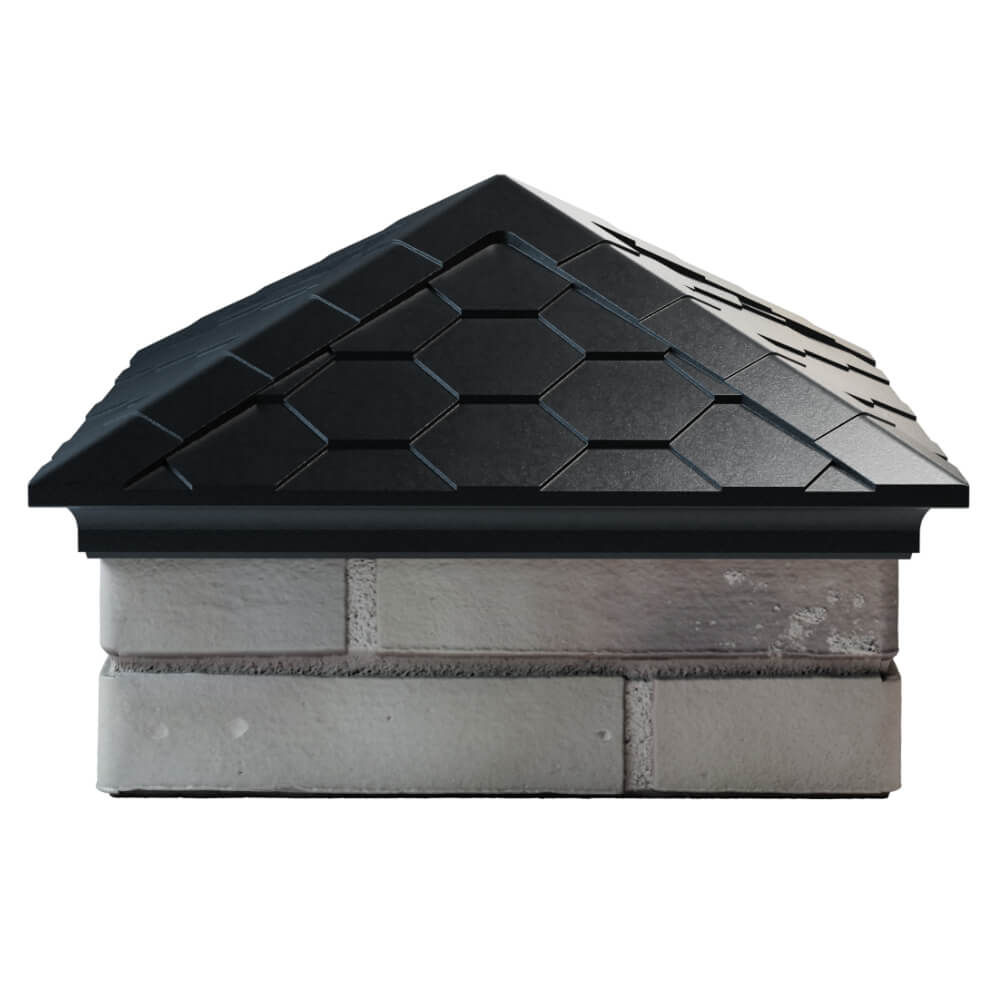 Колпак Zking Эверест Черный на столб 1.5х1.5 кирпича (390х390мм) Кириши фото