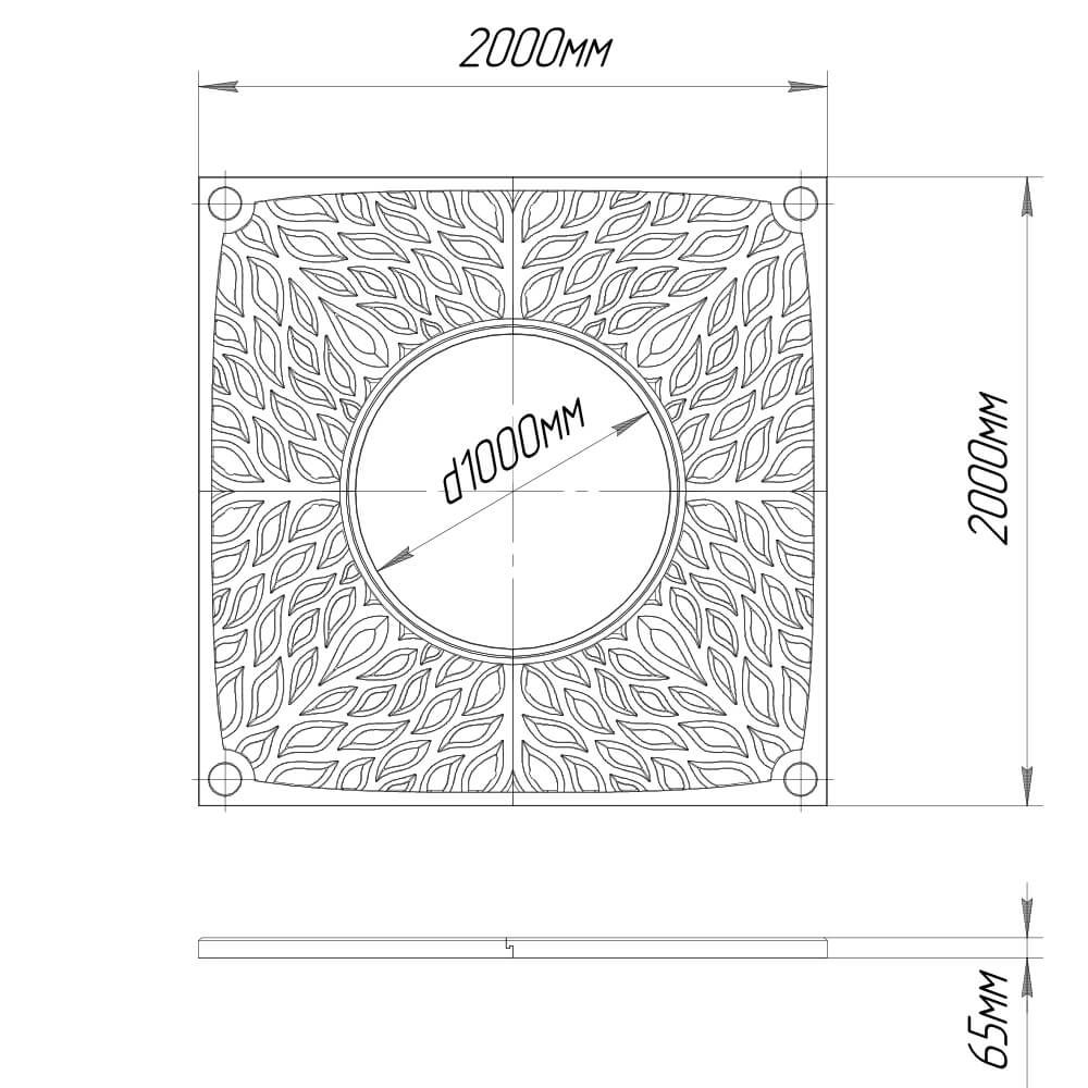 Приствольная решетка для дерева ZKING CRUST 2х2м Черная в Кириши фото