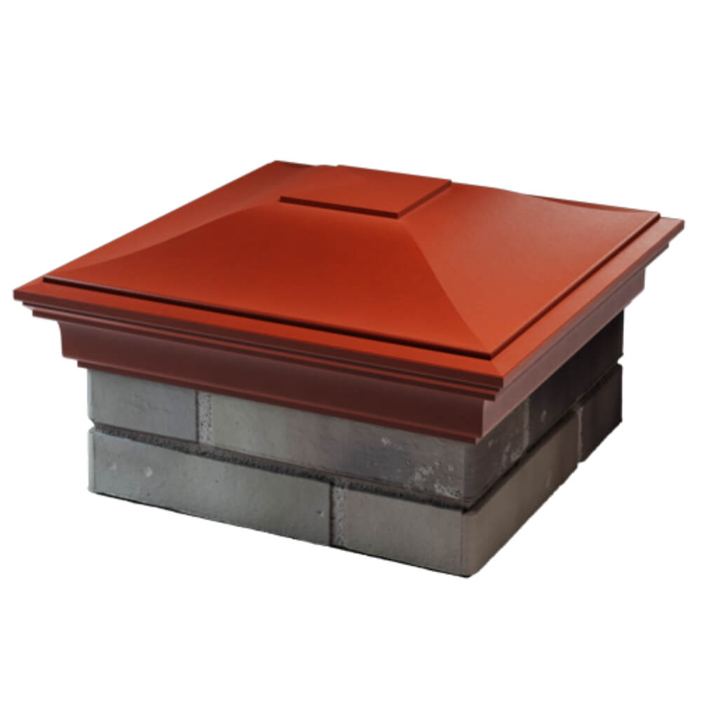 Колпак Zking Монблан Красный на столб 1.5х1.5 кирпича (385х385мм) в Кириши фото