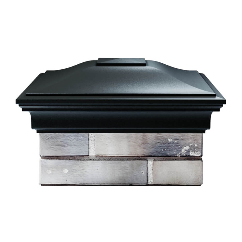 Колпак Zking Монблан Черный на столб 1.5х1.5 еврокирпича 0.7НФ (355х355мм) Кириши фото