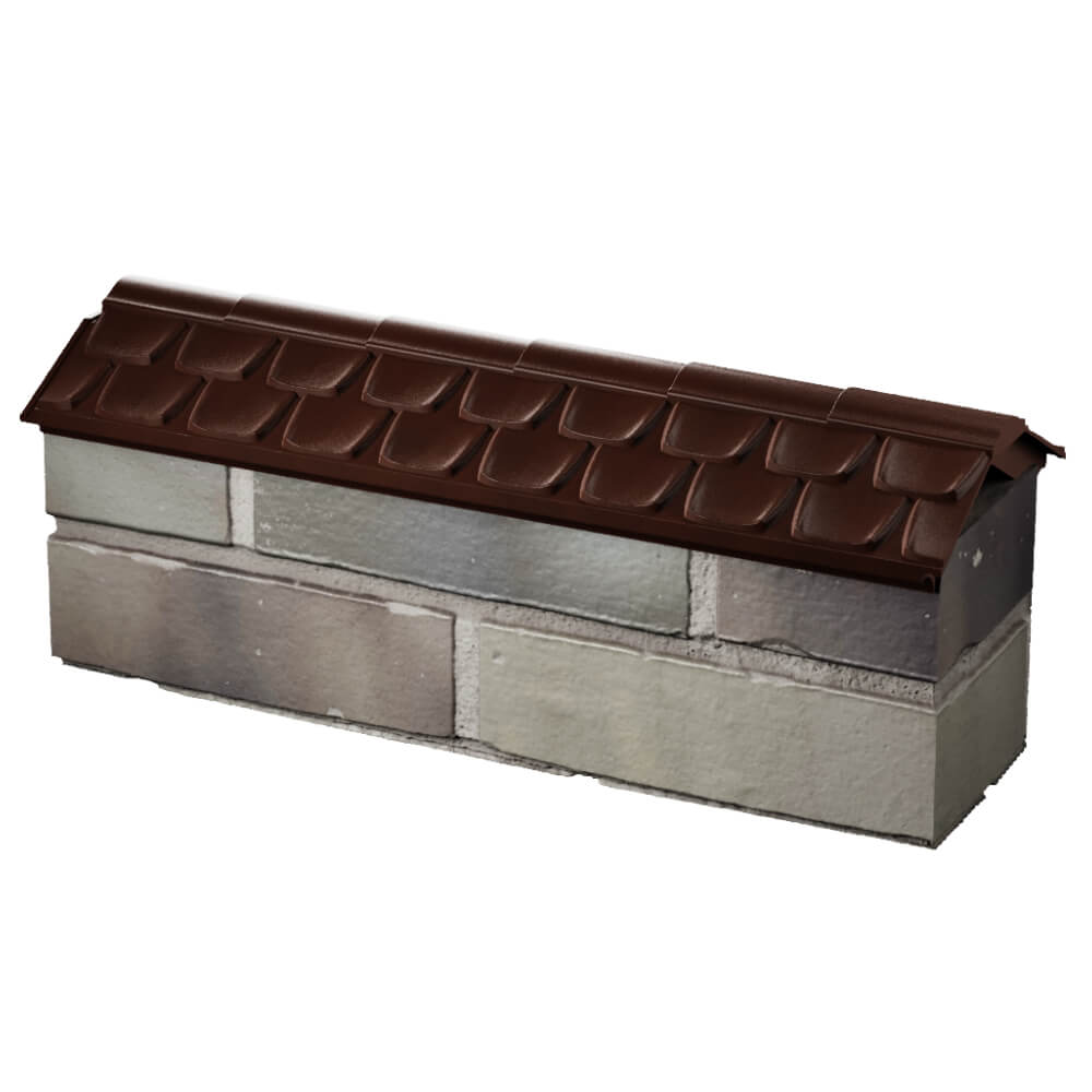 Парапет Zking Эльбрус Коричневый с посадкой на 0.5 кирпича (130мм) в Кириши фото