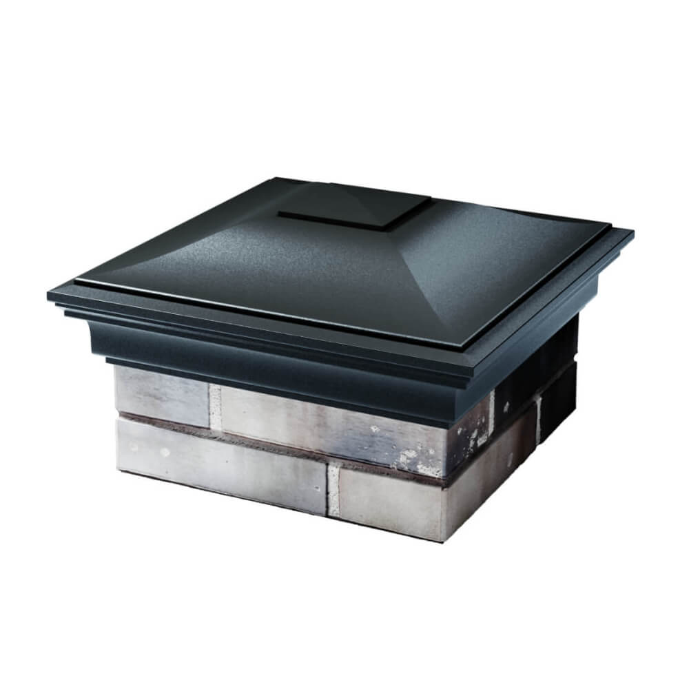 Колпак Zking Монблан Черный на столб 1.5х1.5 еврокирпича 0.7НФ (355х355мм) в Кириши фото