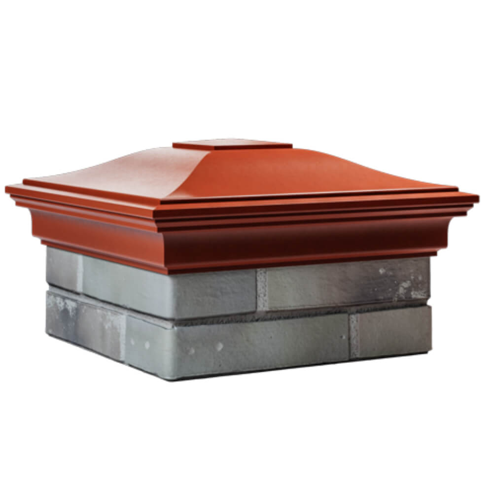 Колпак Zking Монблан Красный на столб 1.5х1.5 кирпича (385х385мм) в Кириши фото