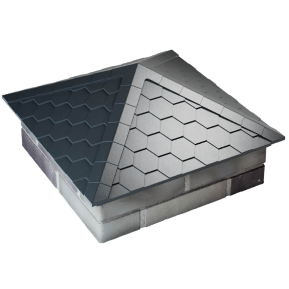 Колпак Zking Эверест Серый на столб 2х2 кирпича (535х535мм) Кириши фото