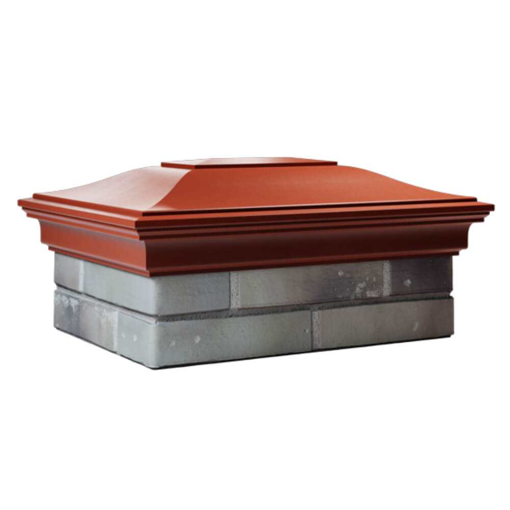 Колпак Zking Монблан Красный на столб 2х1.5 кирпича (515х385мм) в Кириши фото