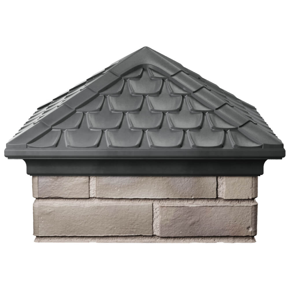 Колпак Zking Эльбрус Серый на столб 1.5х1.5 кирпича (385х385мм) Кириши фото