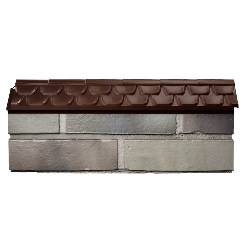 Парапет Zking Эльбрус Коричневый с посадкой на 0.5 кирпича (130мм) в Кириши фото